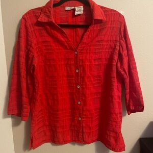 White Stag Red Plaid Button-Down Shirt